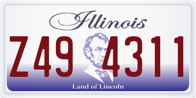 IL license plate Z494311
