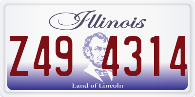 IL license plate Z494314