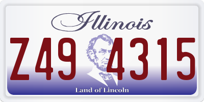 IL license plate Z494315