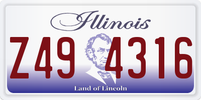 IL license plate Z494316