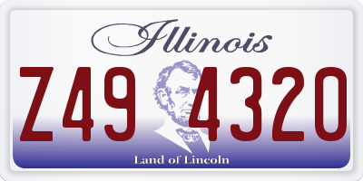 IL license plate Z494320