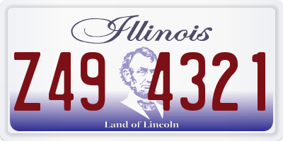 IL license plate Z494321