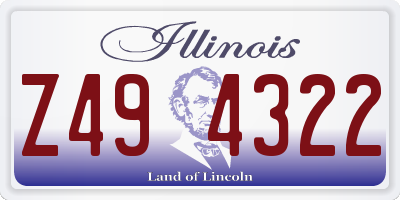 IL license plate Z494322