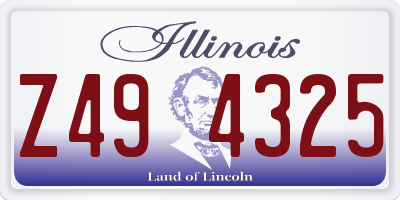 IL license plate Z494325