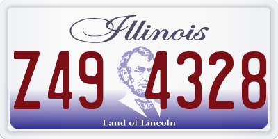 IL license plate Z494328