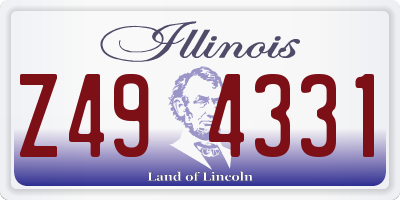 IL license plate Z494331