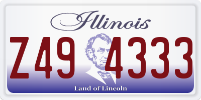 IL license plate Z494333