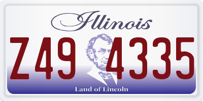 IL license plate Z494335