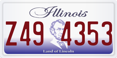 IL license plate Z494353