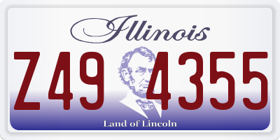IL license plate Z494355