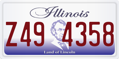 IL license plate Z494358