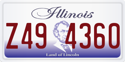 IL license plate Z494360