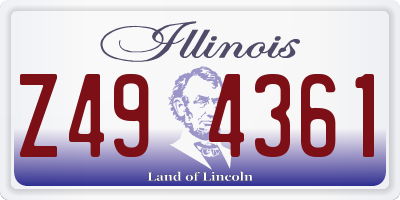 IL license plate Z494361