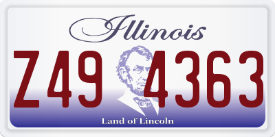 IL license plate Z494363