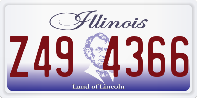 IL license plate Z494366