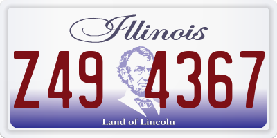 IL license plate Z494367