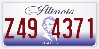 IL license plate Z494371