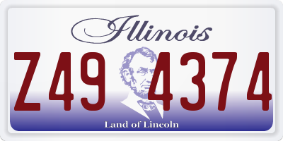 IL license plate Z494374