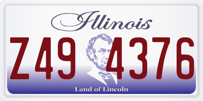 IL license plate Z494376