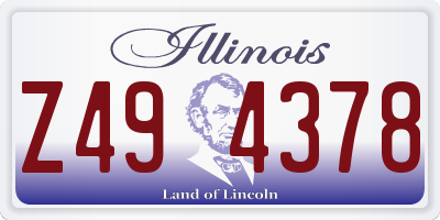 IL license plate Z494378