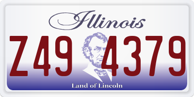 IL license plate Z494379