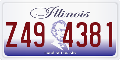 IL license plate Z494381