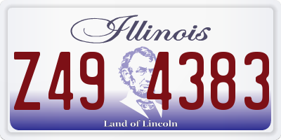 IL license plate Z494383