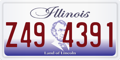 IL license plate Z494391