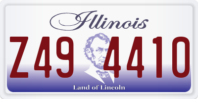 IL license plate Z494410