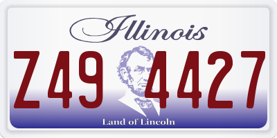 IL license plate Z494427