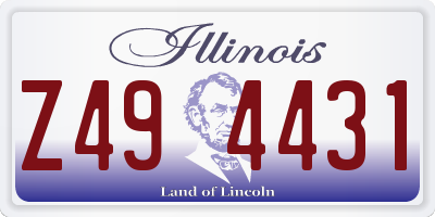 IL license plate Z494431
