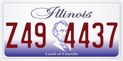 IL license plate Z494437