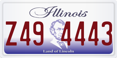 IL license plate Z494443