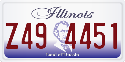 IL license plate Z494451
