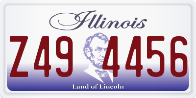 IL license plate Z494456
