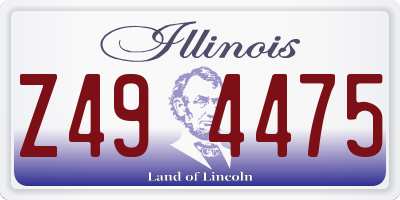 IL license plate Z494475