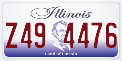 IL license plate Z494476