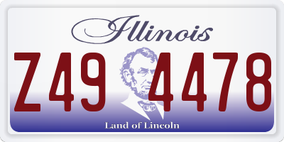 IL license plate Z494478