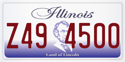 IL license plate Z494500