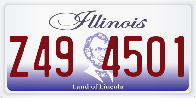 IL license plate Z494501