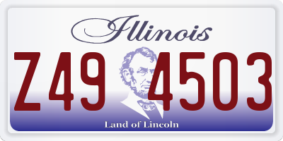 IL license plate Z494503