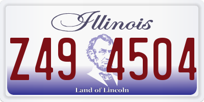 IL license plate Z494504