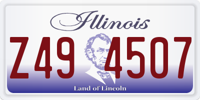 IL license plate Z494507