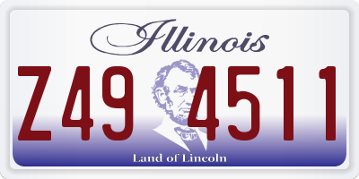IL license plate Z494511