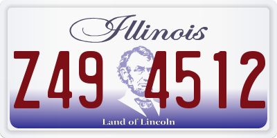 IL license plate Z494512