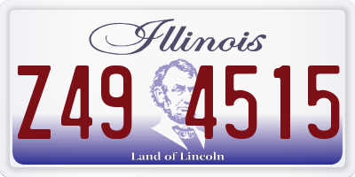 IL license plate Z494515