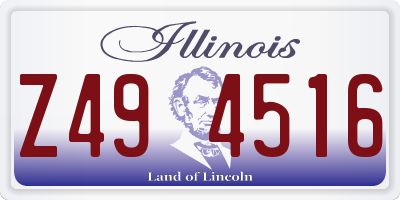 IL license plate Z494516