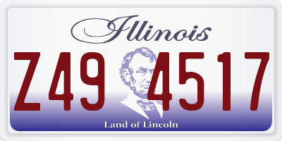 IL license plate Z494517