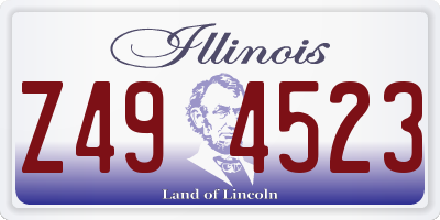 IL license plate Z494523