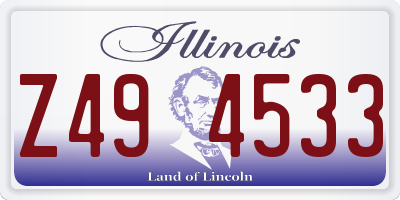 IL license plate Z494533